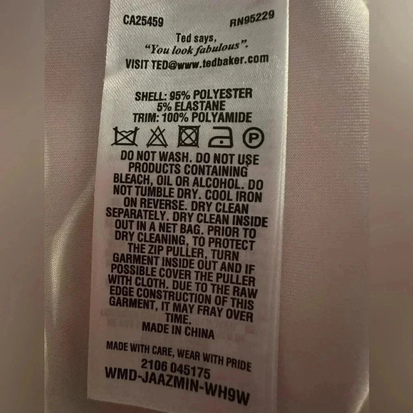 Ted Baker Pink Jaazmin Fantasia Scallop Mini Dress size 3 - Picture 15 of 16